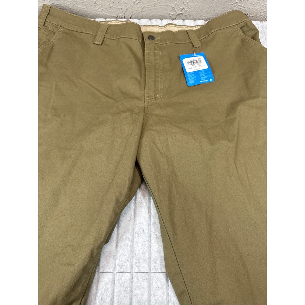 Columbia Flex ROC Pant Mens 42x30 Khaki Fossil Stretch Chino AM0183-251 NEW